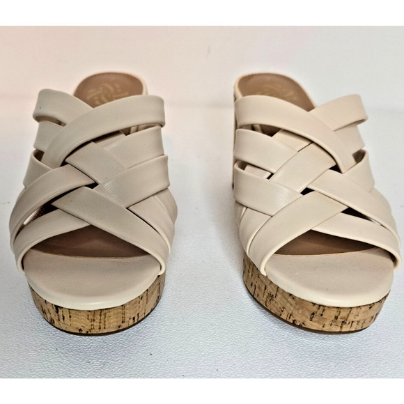 Sam & Libby Women's Cross Strap Espadrille Sandal Vanilla Color Size 7 - Picture 3 of 9